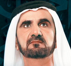 두바이의 통치자 셰이크 모하메드 빈 라시드 알 막툼(57). 이번‘두바이 월드’모 라토리엄(채무상환유예) 선언으로 그의 리더십이 시험대에 올랐다.